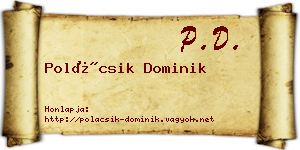 Polácsik Dominik névjegykártya